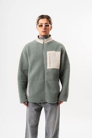 Respire Erkek Zip Oversize Teddy Ceket Yeşil