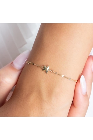 Altın Şimal Yıldızı Bileklik BL0807 Sarı Altın