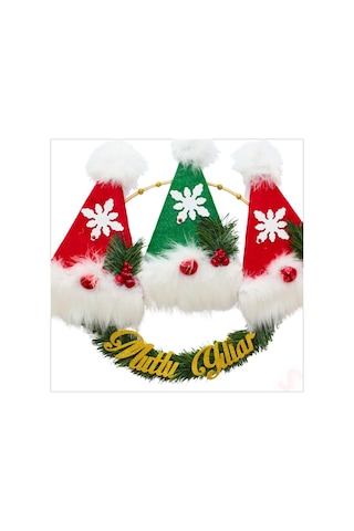 Yılbaşı Mutlu Yıllar 50cm Lüks Kapı Çelengi