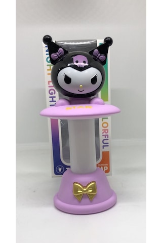 Kuromi Karekterli Rgb Işıklı & Şarjlı Yaylı Masa Lambası Renkli