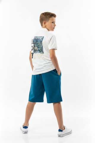 Toontoy Kids Toontoy Erkek Çocuk 2'li Şortlu Takım Polo Yaka Kısa Kollu Düğmeli T-shirt - Beli Lastikli Bağlamalı Şort 25022 Ekru
