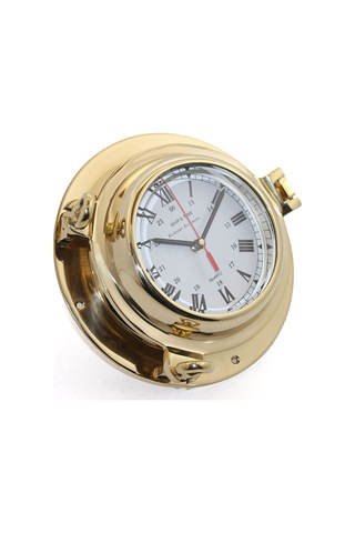 1 Adet Duvara Asmalı Pirinç Lumbuz Saat Lumbuz Model Duvar Saati, 21x21 Cm, Brass Clock, Wall Clock Diğer