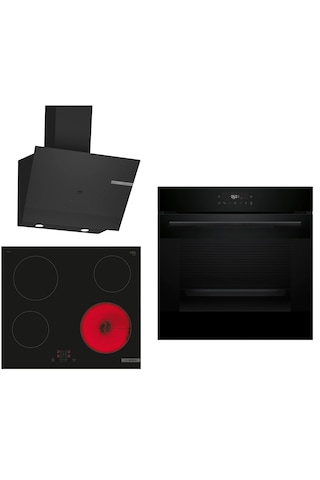 Bosch HJG852YB0T - PKE611BA2E - DWK67PJ60T Elektrikli Ocaklı Siyah 3 Lü Ankastre Set 658