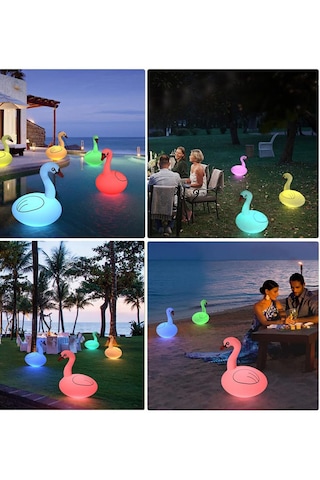 Greentech Güneş Enerjili Renk Değiştiren Led’li Şişme Kuğu / GT-SL24