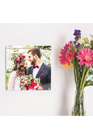 Premium Kişiye Özel Metal Poster Tablo Full Hd Kalite Baskı 30x30 Cm Çok Renkli