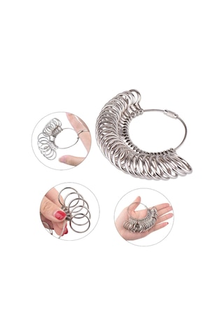 EU Size Metal Yüzük Ölçüsü Öğrenme Hesaplama Aparatı cin322 Metal
