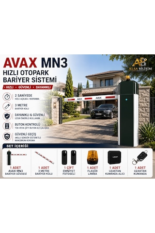 Avax Als Mn3 3 Metre Hızlı Otopark Bariyer Sistemi