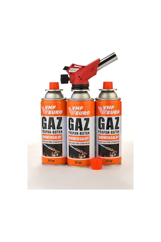 Remtas Vmf Eurogaz Kamp Ocak Gazı Kartuş Pürmüz Seti Pro 4'lü Kırmızı