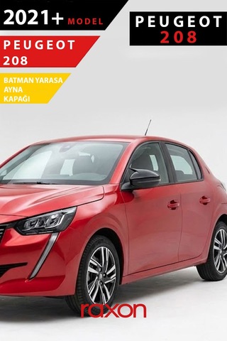 Peugeot 208 2021+ Batman & Yarasa Ayna Kapağı Parlak Piano Black Sport