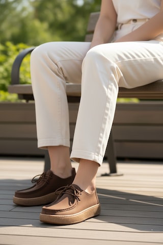 Fox Shoes V944092701 Kahverengi Hakiki Deri Nubuk Günlük Ayakkabı Kahverengi