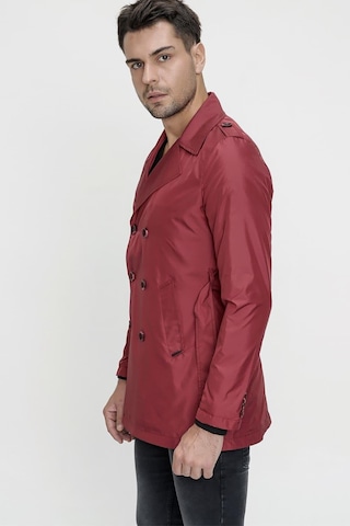 Efor Prd 029 Slim Fit Bordo Spor Pardösü Bordo