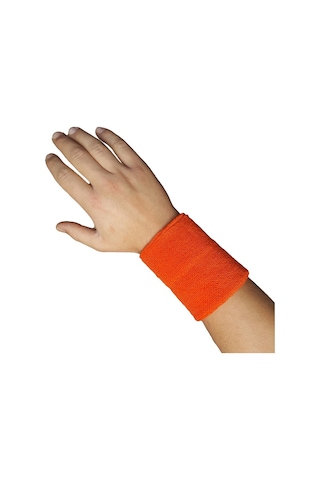 Sporcu Havlu El Bilekliği Ekonomik Bileklik (Ter Silme Bilekliği) Turuncu