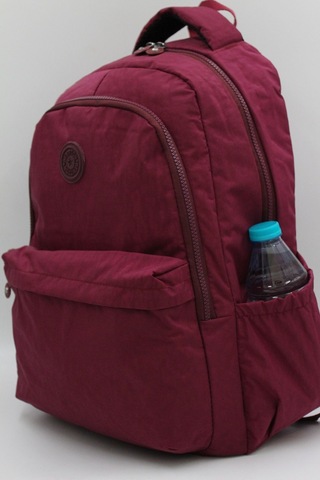 Suya Dayanıklı Kumaş Sırt Çantası Günlük Ve Okul Sırt Çantası Unisex Bordo