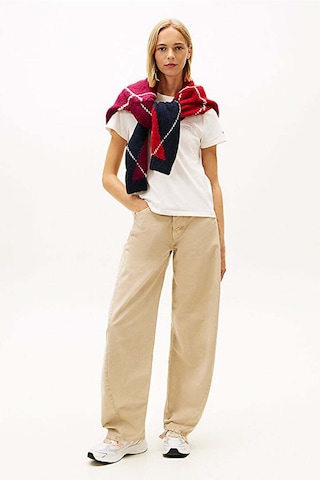 Tommy Jeans Kadın Tişört-dw0dw22516-12819 Beyaz
