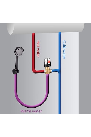 Monyee Ev Tipi Bronz Termostatlı Kanal Valfi, G1/2 Isı Kontrol Cihazı, Güneş Enerjisi Ve Su Isıtıcıları İçin Uygun