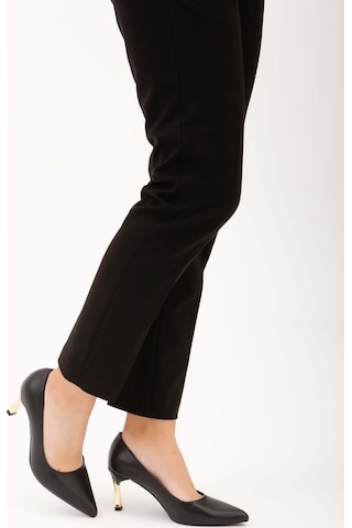 Tamer Tanca Kadın Vegan Siyah Stiletto Ayakkabı 911 225 Bn Ayk Y22 Sıyah Cılt Siyah