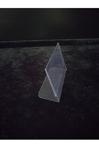 50 Adet Pvc Şeffaf Etiketlik 5x7 Cm Ayaklı İsimlik Pvc Etiketlik