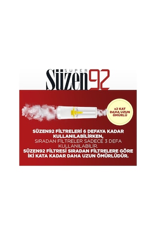Süzen92 Sigara Ağızlığı Filtresi Klasik 1200 Adet 8 Delikli Filtre Özel Seri
