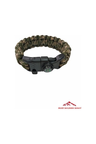 Paracord Bileklik Siyah Çok Renkli