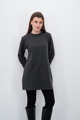 Penyebizden Tesettür Sweatshirt Tunik-antrasit