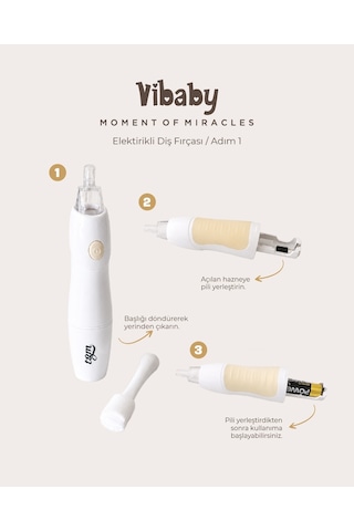 Tgm Baby Vibaby Elektrikli Diş Fırçası Adım 1 - Ultra Premium Silikon - 6-48 Ay - Premium Silikon
