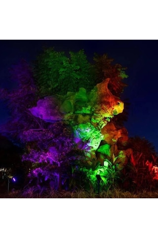 Forlife 30watt Fonksiyonel Solar Çim / Bahçe Aydınlatma Armatürü Rgb