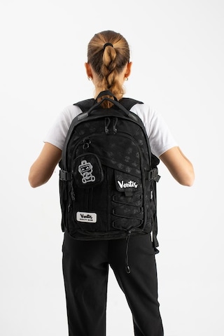 Ventis Cüzdanlı Unisex Okul Çantası Lise Ortaokul Günlük Sırt Çantası 43 30 Cm Vnt9-b Siyah