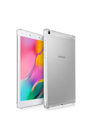 Mey İthalat Samsung Galaxy Uyumlu T290 Tab A 8 Kılıf Anti Shock Tablet Silikon - Şeffaf Arka Kapak