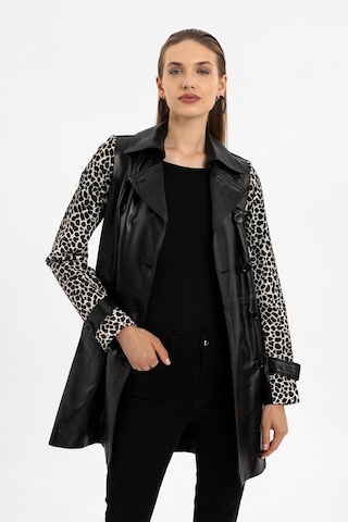 Kelia Siyah Kadın Hakiki Deri Kaban-siyah Siyah