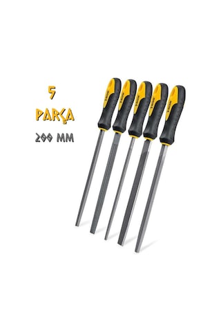 Sgs Saplı Büyük Eğe Seti Ahşap Ve Metal 200 Mm. - 5 Farklı Parça