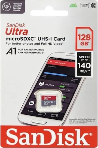 SanDisk Ultra SDSQUAB-128G-GN6MN 128 GB microSDXC Class 10 UHS-I Hafıza Kartı