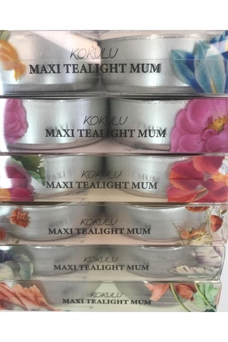 Mum Maxi Tealight 2'li Kokulu Uzun Süreli Işık Ve Sıcaklık Keyfi Beyaz