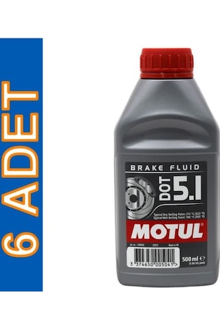 Motul Dot 5.1 500 Ml Tam Sentetik Fren Hidrolik Yağı 6 Adet