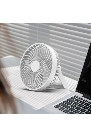 Çok Fonksiyonlu Led Şarj Edilebilir Dış Mekan Taşınabilir Çadır Kamp Fanı Beyaz