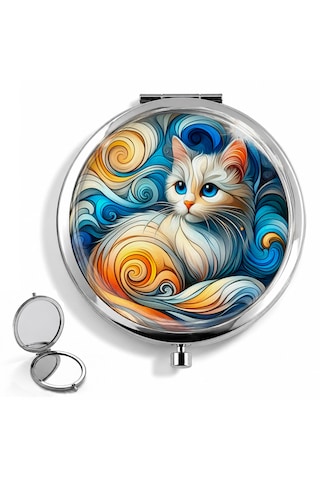 Makyaj Aynası Renkli Kedi Tasarımlı Cep Aynası El Aynası Kişiye Özel Hazırlanabilir Çift Taraflı Yuvarlak Çanta Aynası Çok Renkli Makyaj Aynası Renkli Kedi Tasarımlı Cep Aynası El Aynası Kişiye Özel Hazırlanabilir Çift Taraflı Yuvarlak Çanta Aynası Çok Renkli
