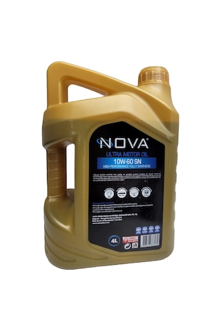 Nova 10W-60 Tam Sentetik Motor Yağı 4 L
