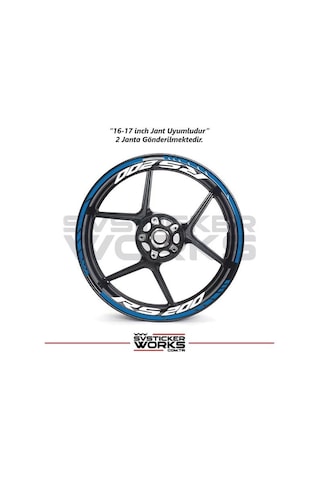 Bajaj Rs200 Jant Sticker Dış Ve İç Set Sticker Jant Şeridi Mavi 90359704