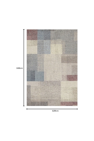 Ayrex Latte Dizayn Apelia Kadife Pamuk Tabanlı Yıkanabilen Kaydırmaz Antibakteriyel Salon Halısı 120x180 Diğer