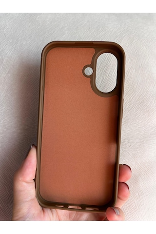 Apple Uyumlu iPhone 16 Logolu İçi Kadife Silikon Lansman Kılıf