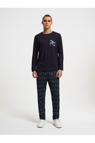 Regular Fit Erkek Pijama Siyah