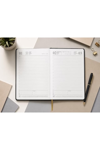 Ofisinn 2027 Termo Deri Kapak 17x24 Cm Planlayıcı Günlük Ajanda 70 Gr Kırmızı
