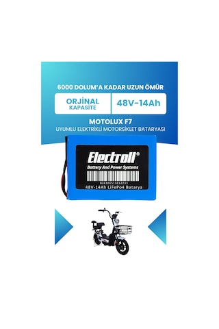 Motolux F7 Uyumlu Batarya Lifepo4 48v 14ah