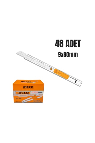 Ingco İnce Maket Bıçağı - 48 Adet