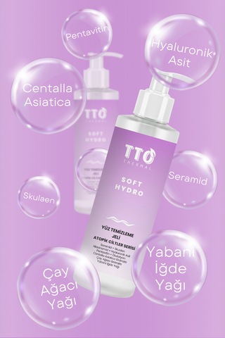 Tto Thermal Soft Hydro Atopik Ciltler İçin Yüz Temizleme Jeli 200 Ml Nemlendirici Ve Cilt Bariyeri Destekleyici