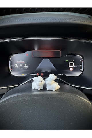 Tatlı Tavşan Çift Araba Dikiz Aynası Süsü Torpido Süsü - Minik Tavşan Çift Sevgiliye