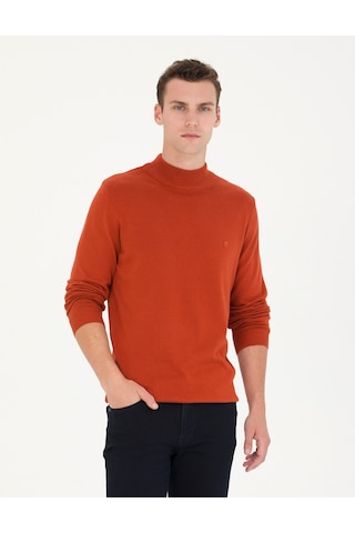 Pierre Cardin Erkek Kiremit Triko Kazak 50276161-vr031 Kiremit