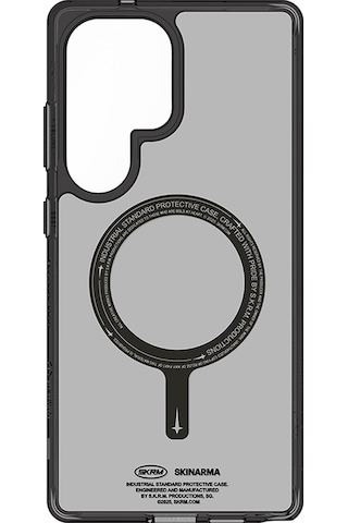 Galaxy S25 Ultra Kılıf Magsafe Uyumlu Şeffaf Airbag Tasarımlı Skinarma Saido Kapak Siyah
