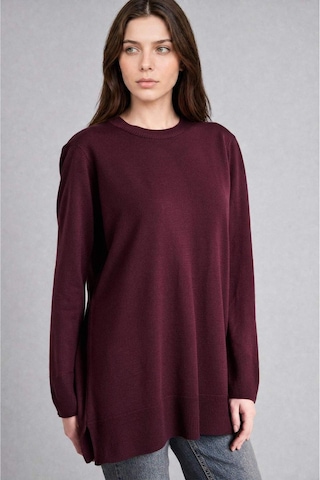 Defacto Regular Fıt Bisiklet Yaka Triko Tunik H3431az26aubr232 Bordo-br232