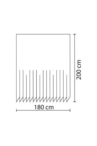 Zethome Tropik Banyo Duş Perdesi 6022 Tek Kanat 1x180x200 Kahverengi