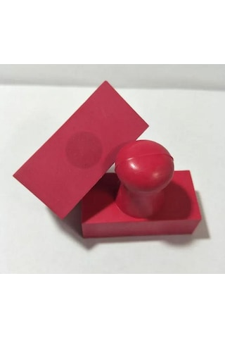 Mühür Kauçuk Alaşım Kırmızı Kaşe Dikdörtgen 60x30mm